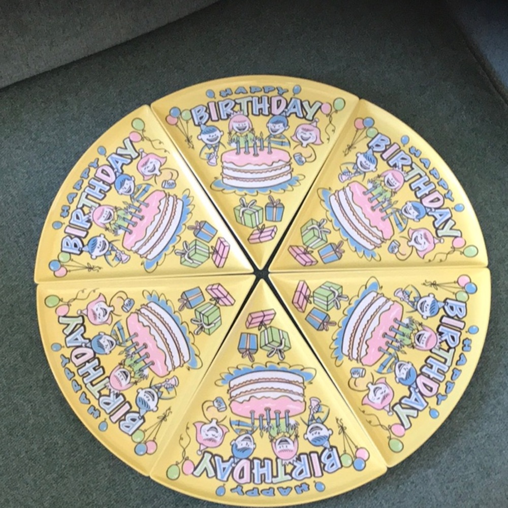 Six Happy Birthday Plates